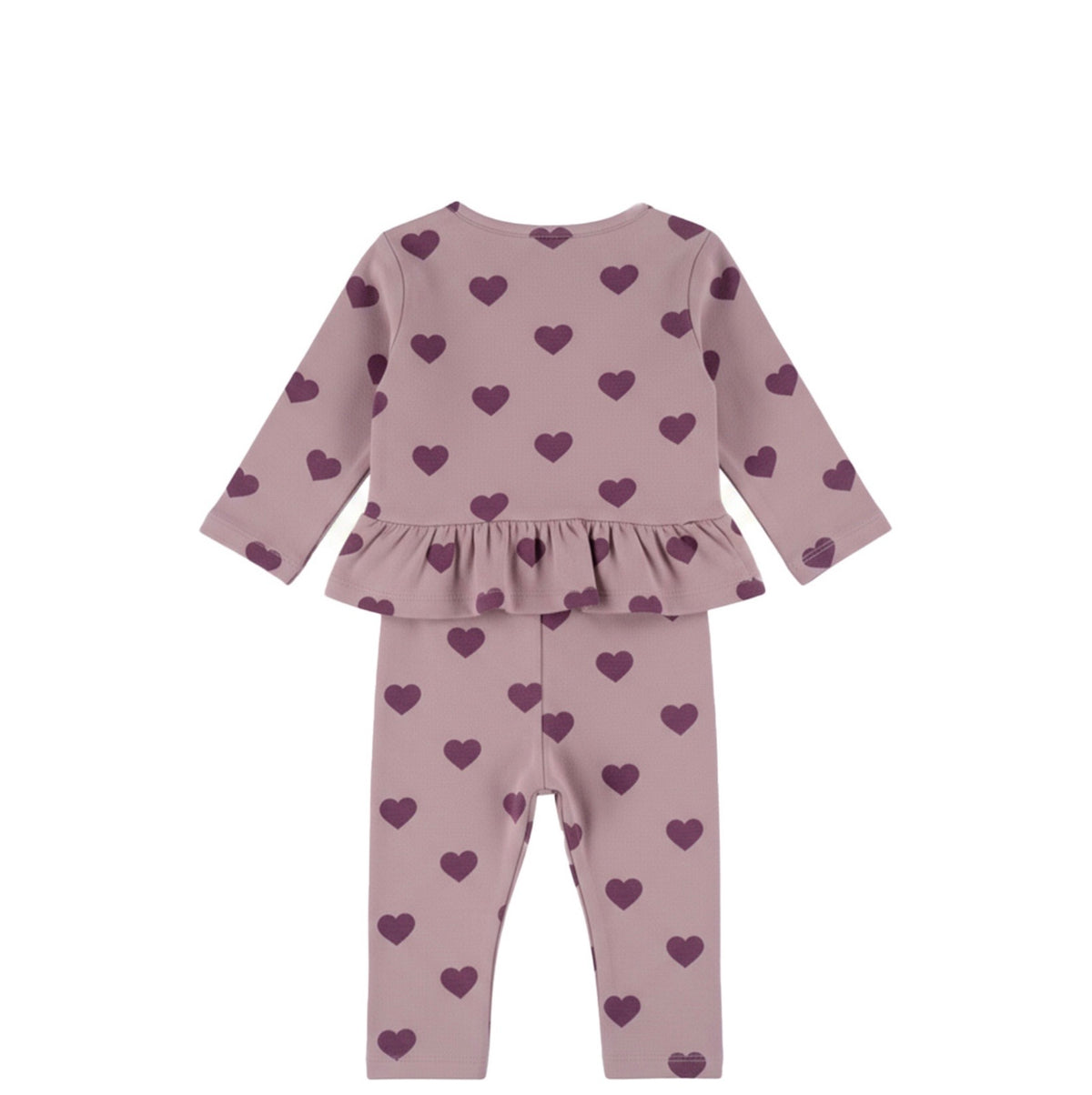 Set due pezzi cuori viola