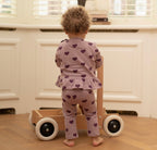 Set due pezzi cuori viola
