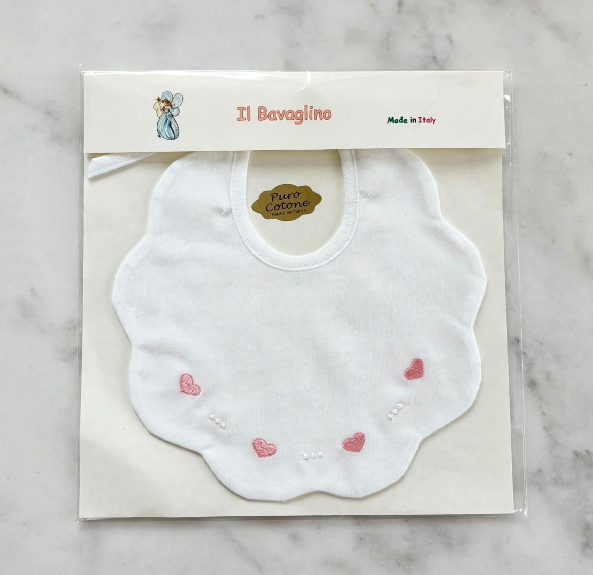 Bavaglino cuore rosa